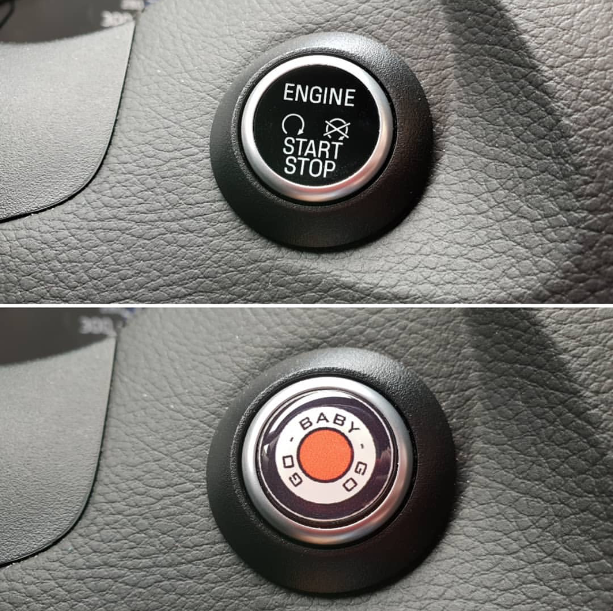Startknopf Start Stop Knopf Abdeckung Aufkleber passt für VW Touareg  Phaeton
